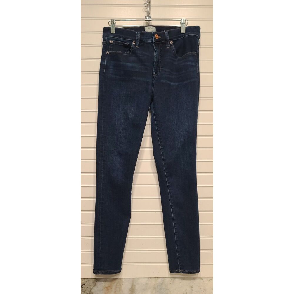 J.Crew Womens 9" High-Rise Toothpick Skinny Dark Wash Jeans Size 29